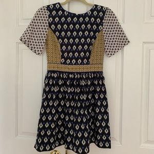Topshop Tile Print Tea Dress